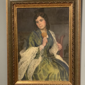 Рерберг Ф.И., "Дочь художника в костюме 1840-х годов", 1916 г.